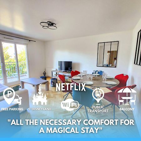 5' Disneyland Cozy Appartment Montevrain Bagian luar foto